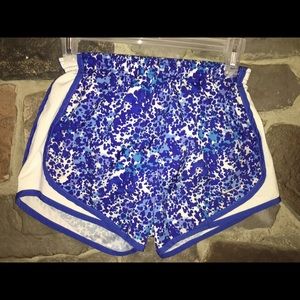 NIKE blue and purple dots Dri-fit tempo Shorts