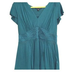 Banana Republic jewel toned teal dress top