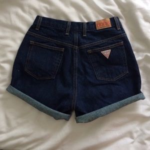 Fitted Dark Denim Wash Guess Shorts 🔻