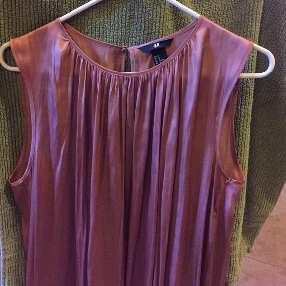 H&M pink silk blouse