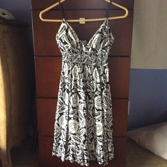 Black and White Floral Dress