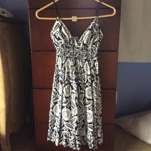 Black and White Floral Dress