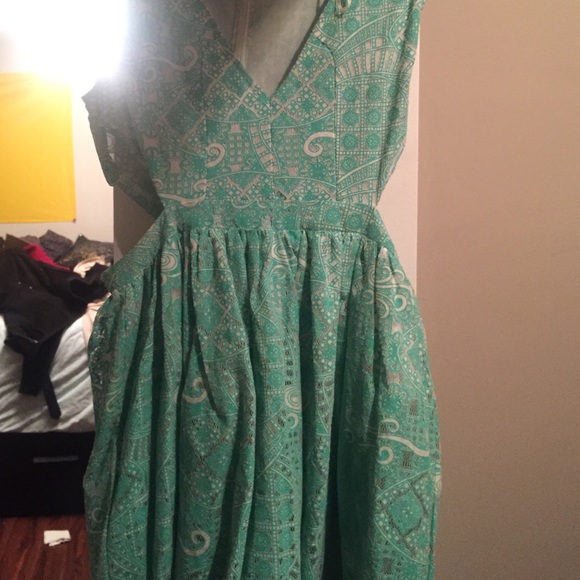 Mint cut out dress!worn once