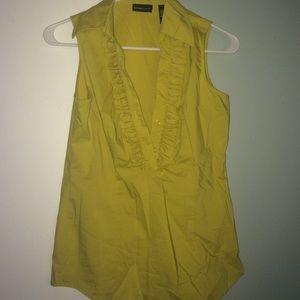 Yellow /mustard collard top