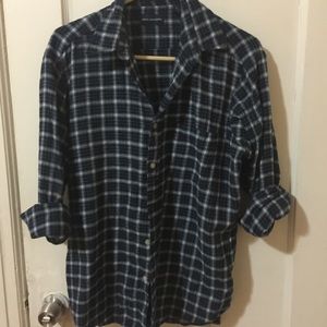 Plaid button down shirt