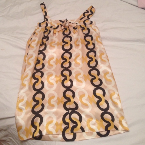 J-Crew yellow chain link dress