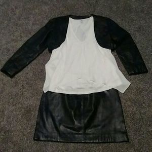 Skirt (lambskin) leather