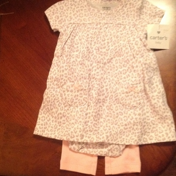 Carter's baby set animal print top with leggings