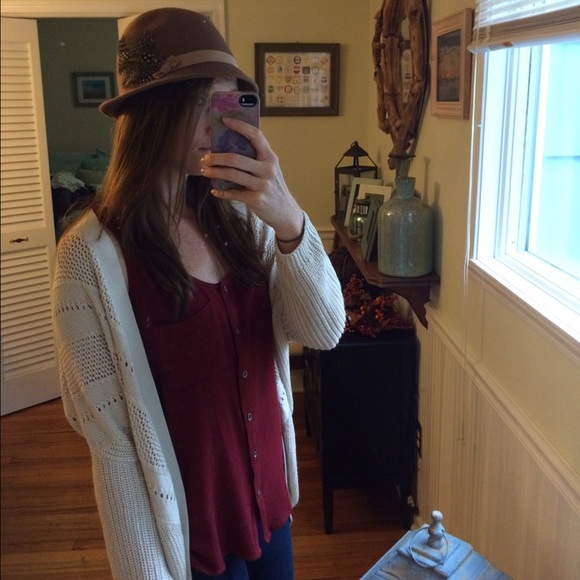 🎉HP 🎉 Felt Tan Fedora 🍁🍂 - Picture 4 of 4