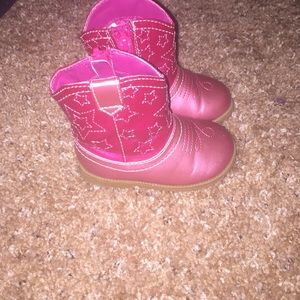 Pink toddler cow girl boots