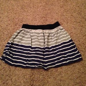 Blue and grey skater skirt