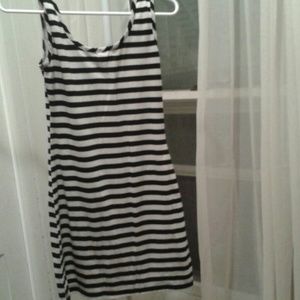 Stripped dress black and white