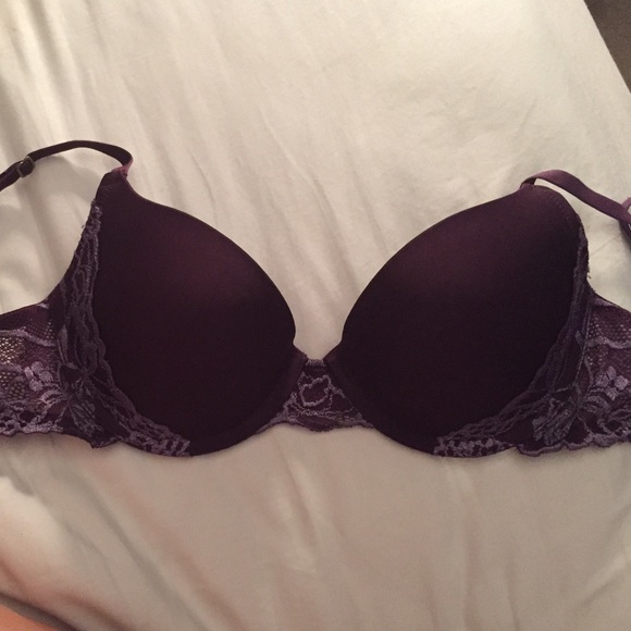 Purple lace bra