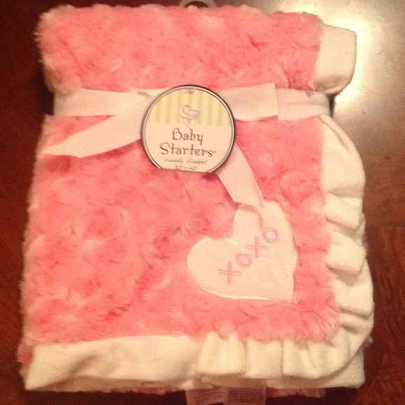 Baby starters cuddly pink blanket!