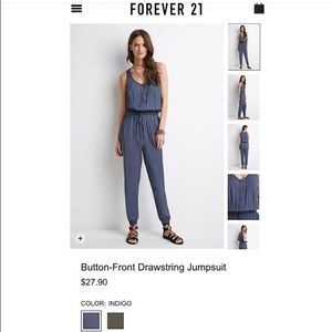 F21 Blue/Indigo Jumpsuit.