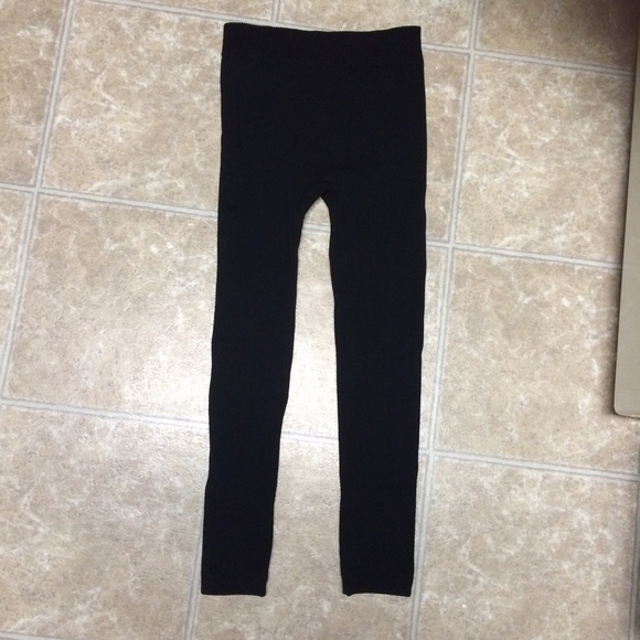 Textured Black Leggings