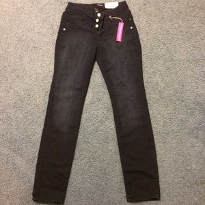 Charlotte Russe dark blue hi-waist skinny jeans