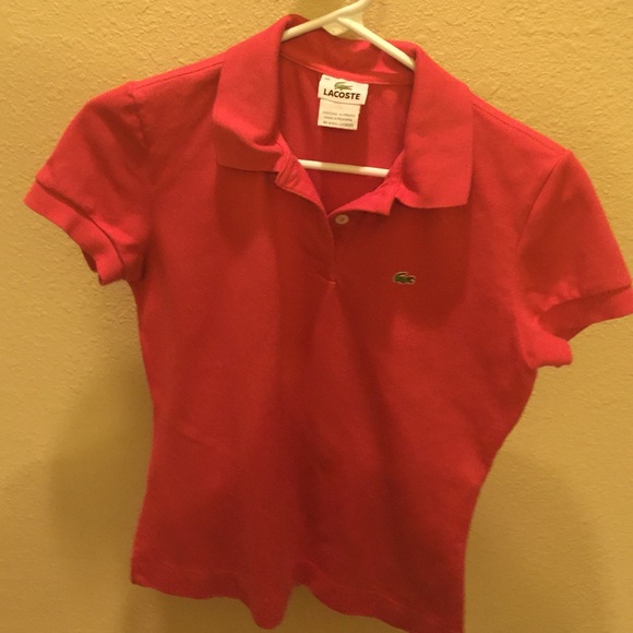 EUC Lacost women's top in salmon color