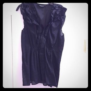 BCBGMaxazria black ruffle top BCBGMaxazria black ruffle top