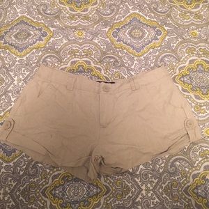 Miley Cyrus Khaki Shorts.