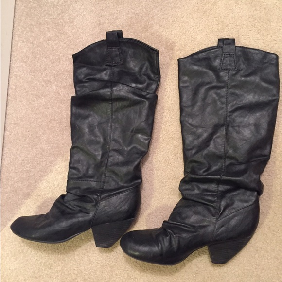Leather high boots
