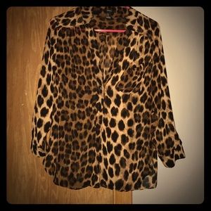 Forever 21 leopard print blouse
