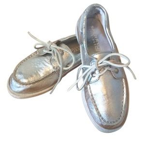 Kids Sperry boat shoes platinum size 13