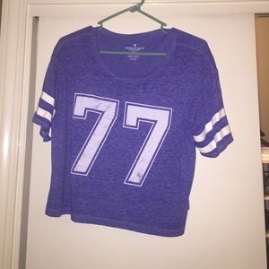 American eagle cropped varsity top