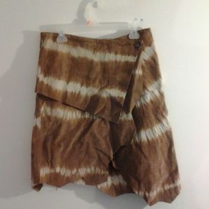 Tye-dye Suede Skirt