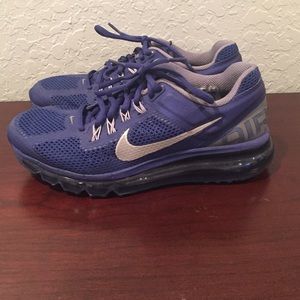 Navy Blue and Grey Nike AirMax - Womens -