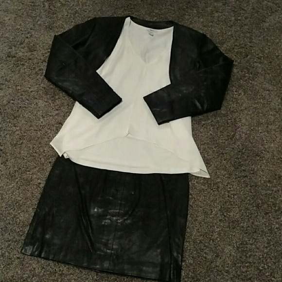 Skirt (real lambskin leather)