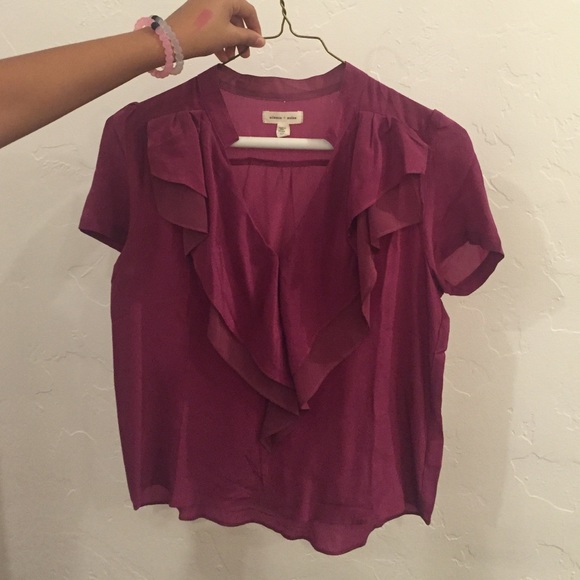 violet shirt