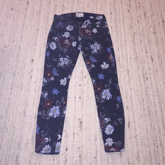 Current Elliot black floral jean - Picture 1 of 2