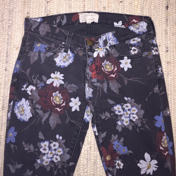 Current Elliot black floral jean - Picture 2 of 2
