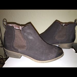 Brown ankle booties