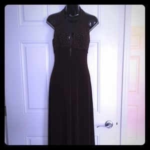 Chocolate brown evening dress from laundry, size 2