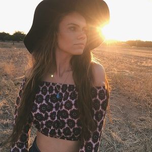 Brown hair extensions shown