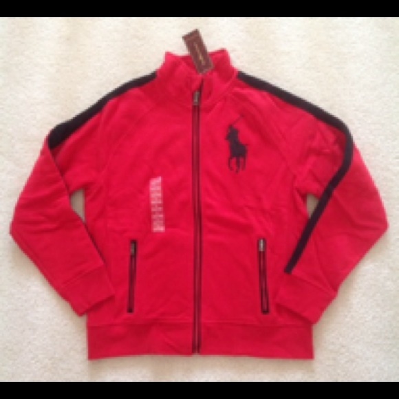 NWT Ralph Lauren Big Pony Zip Sweater Sz 14-16