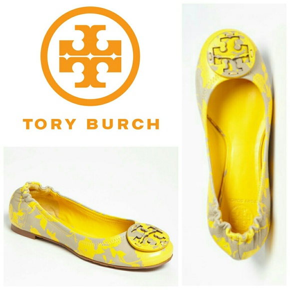 tory burch yellow flats
