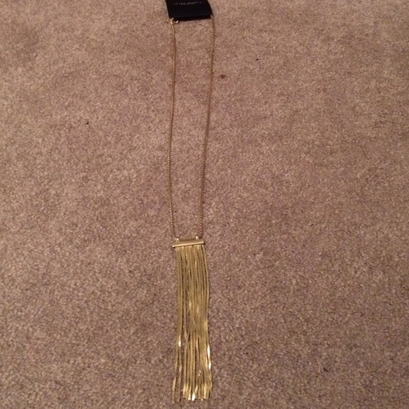 Long gold fashion necklace