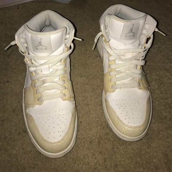 White Air Jordan 1 Phat / Air Force 1s Hightop - Picture 2 of 3