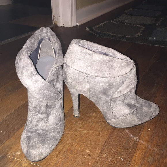 Charlotte Russe gray suede booties!