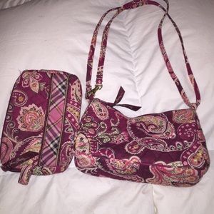 Vera Bradley small purse and makeup bag
