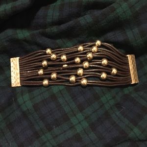 Brown and gold magnetic bracelet