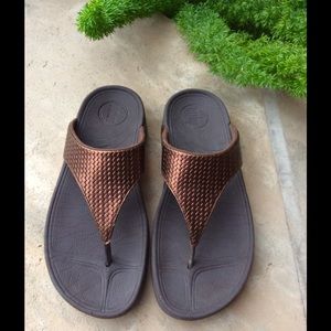 Lulu weave bronze Fitflop - size 6