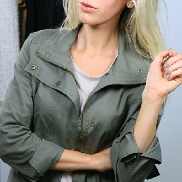 SOLD OUT Olive Utility Jacket - Picture 4 of 4