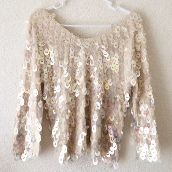Iridescent Pailette Mermaid Sweater
