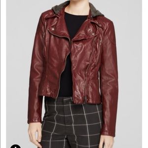 Red leather jacket