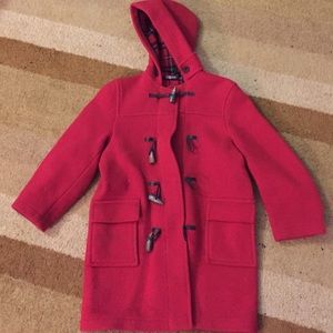 Girls red wool coat. Size 12
