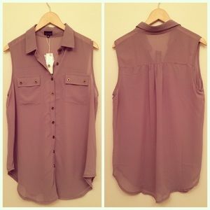 Mauve Sleeveless Tank